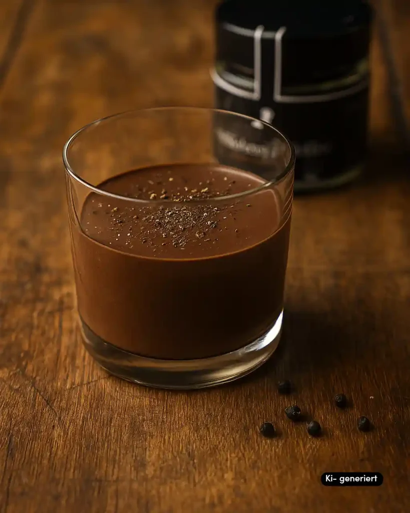 Schokoladenmousse mit Pfeffer-Crunch Kopie