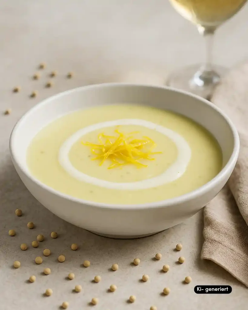 Spargelcremesuppe mit Zitronenabrieb Kopie